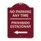 Signmission No Parking Anytime Prohibido Estacionar W/ Left Arrow Heavy-Gauge Alum, 24" x 18", BU-1824-23767 A-DES-BU-1824-23767 - alternate 1